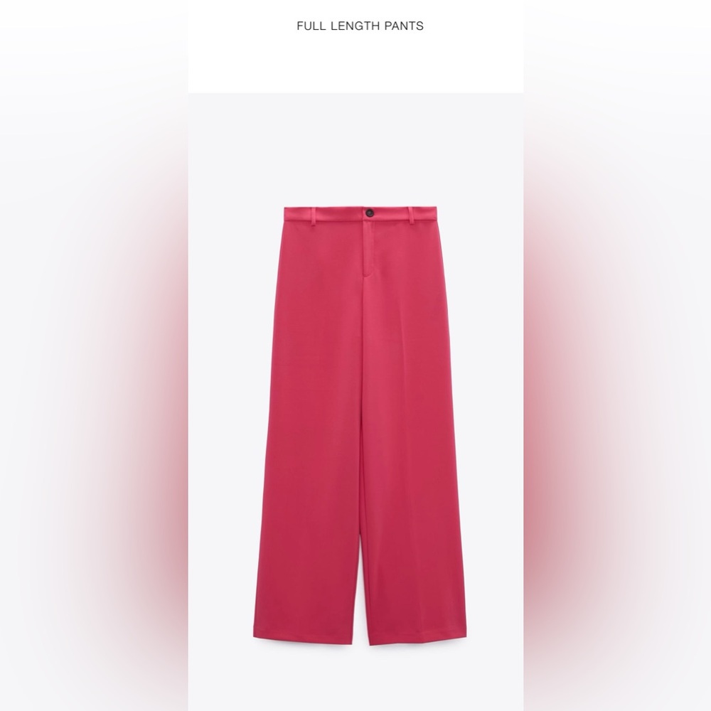 Zara Full Length Pant Fuscia Size M 8345/707